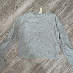 Gray cropped long sleeve